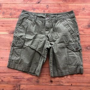 Faded Glory Army Green Cargo Shorts